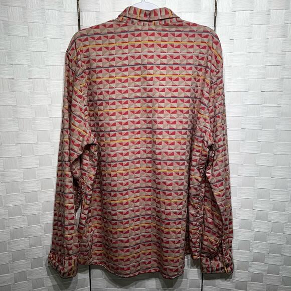 Koto Urban Outfitters Long Sleeve Geometric Print Shirt Size XL Colorful Hipster - Picture 3 of 7